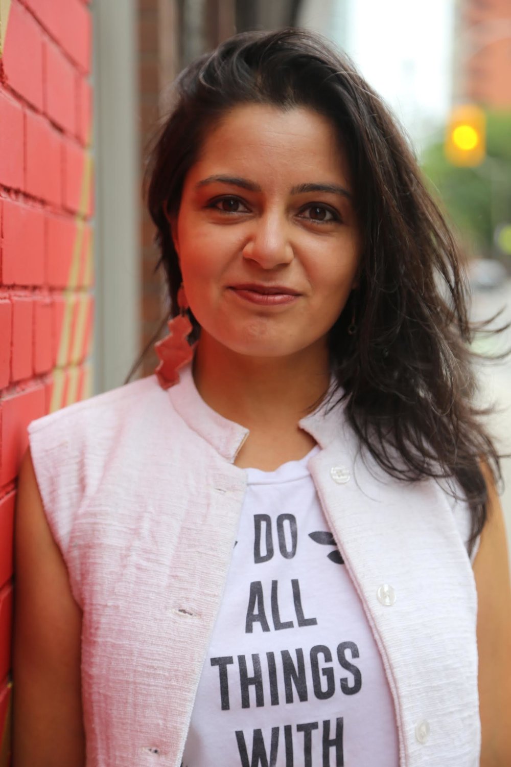 MEERA SETHI - Meera is a Canadian visual artist whose practice interdisciplinary practice poses questions about the relationship between migration, diaspora, identity and hybridity. Meera's work is in the permanent collection of the Royal Ontario Museum and the Wedge Collection and has been exhibited at the Art Gallery of Ontario, Art Gallery of Mississuaga, L'Oréal Melbourne Fashion Festival. Her work has been featured in NBC, NPR, The Toronto Star, The Globe&Mail, The Fader, Vice, VOGUE India, CNN, MTV and Meera lives and works in Toronto and illustrated The Yellow Suitcase.https://www.meerasethi.com/photo by Vivek Shraya